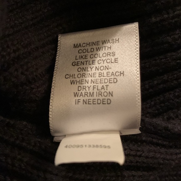 Croft & Barrow Women’s Quilted/Ribbed Mock Turtle Neck Black Sweater Jacket (2X) - Picture 8 of 17